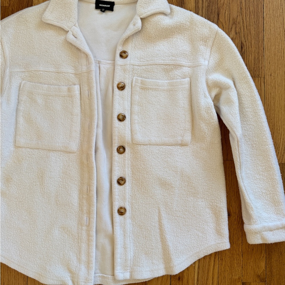 Monrow Ivory Shacket - Picture 3 of 6